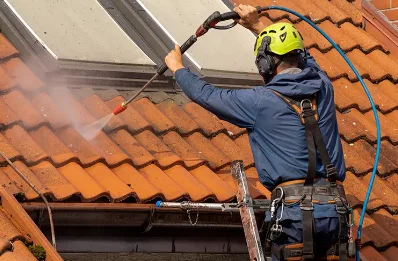 Démoussage et hydrofuge de toiture au Mené